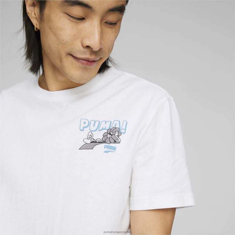 férfiak Puma belvárosi férfi grafikus póló fehér F06P814794